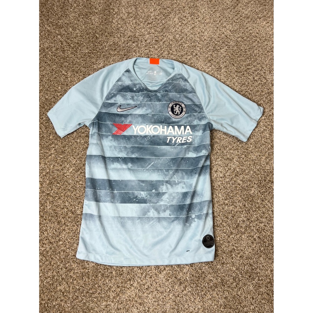 Nike Chelsea FC Drinkwater 6 Away Jersey 2018-2019 Blue Grey Mens Small
